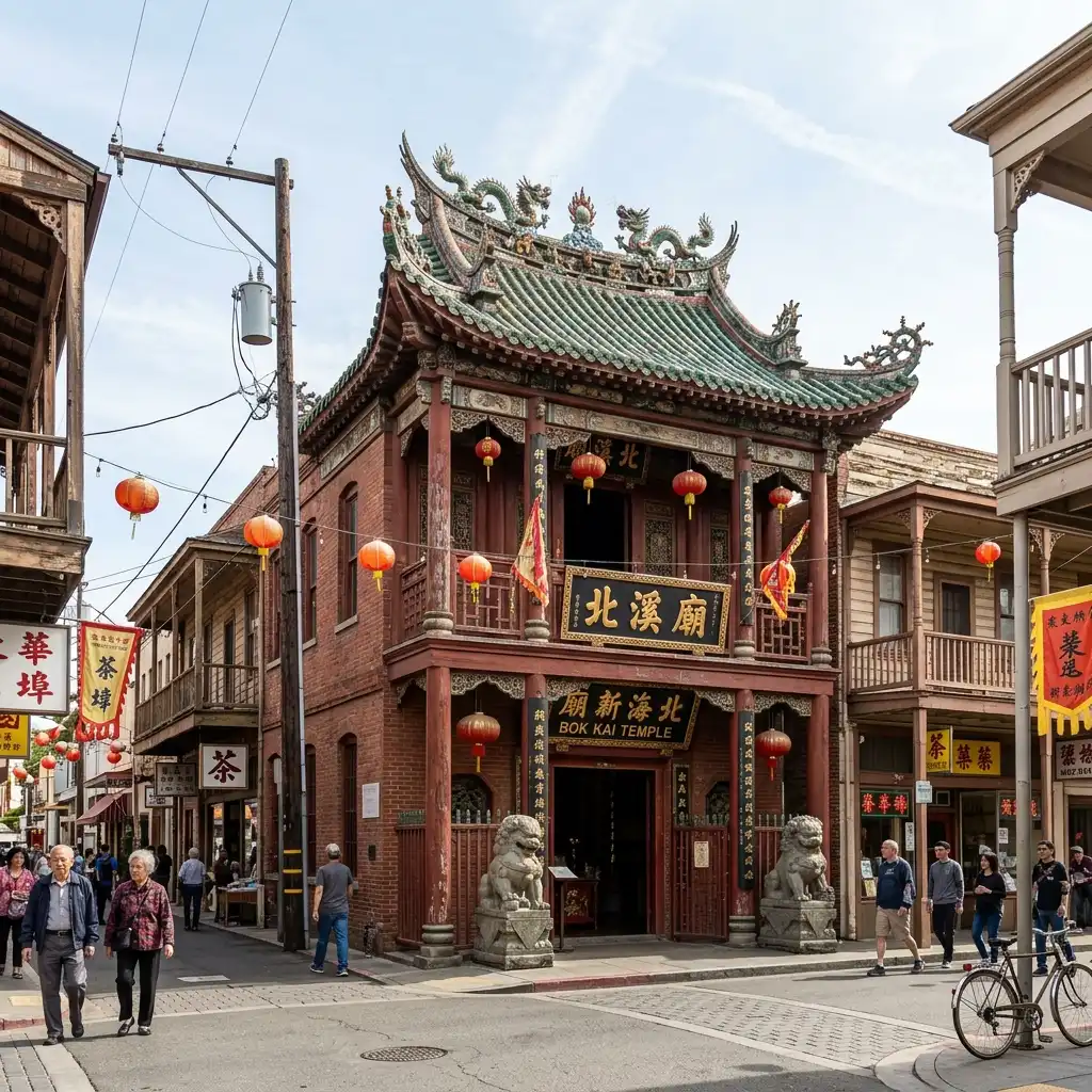 Historic Chinatown Bok Kai Temple building